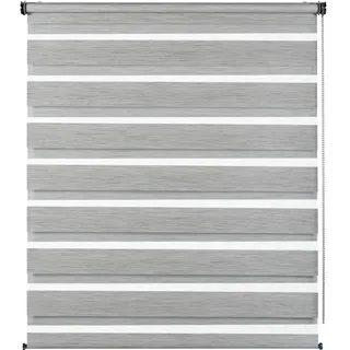 GARDINIA Doppelrollo de luxe 120 x 180 cm grau