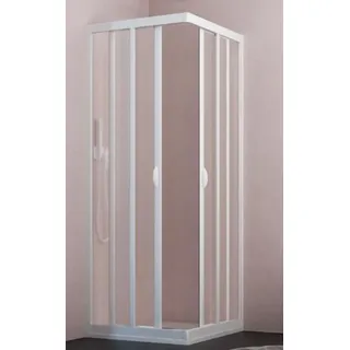 Forte Vela Eck-Duschkabine mit Schiebetür 75 x 75 cm weiß