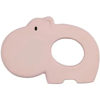 Tikiri 8591503 Beissring Nilpferd aus Naturkautschuk Greifling für Babys Babyspielzeug, Rosa