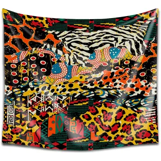 DekoArte TP37 - Moderne Wandteppich, digitalisierter Kunstdruck, 100% Polyestergewebe, Dekoration für Ihr Wohnzimmer oder Schlafzimmer, mehrfarbiger Stil, neutrale Farbtöne, 150 x 130 cm
