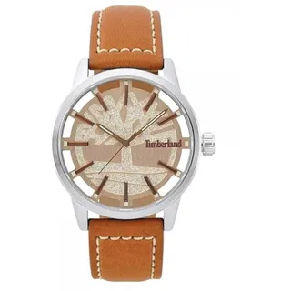 Herrenuhr Timberland Echtes Leder Etui Stahl Skelett-Systems Packsack Geschenk