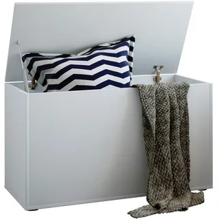 Sitztruhe VCM "Holz Sitztruhe Sitzbank Truhe Box Kiste Bendola", weiß, B:82cm T:44cm, Garderobenpaneele, Sitztruhe