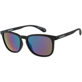 Sonnenbrille SUPERDRY "Modell 996087", schwarz, matt, Sonnenbrillen Sonnenbrille, Vollrand, verspiegelte Gläser, Markenlogo am Bügel