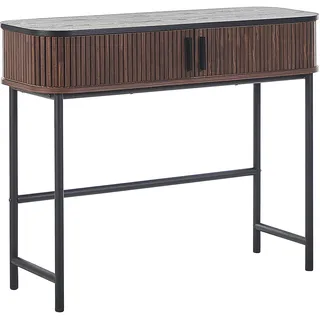 Beliani Konsolentisch JOSE 100 x 35 x 82 cm Dunkelbraun