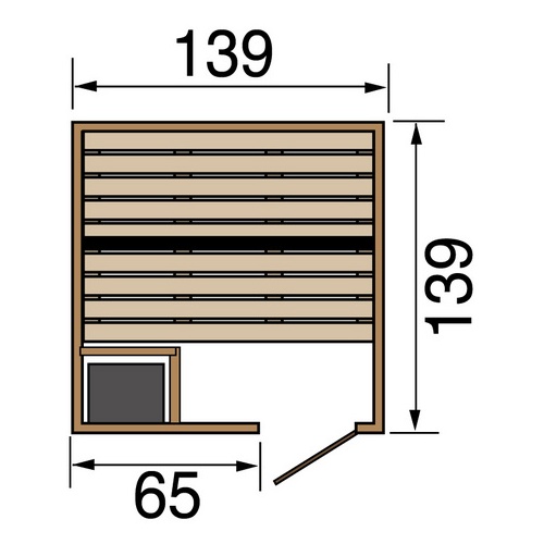 Bild von Sauna »Valida«, 4,5 kW Bio-Ofen mit digitaler Steuerung, beige