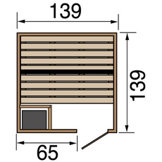 Bild von Sauna »Valida«, 4,5 kW Bio-Ofen mit digitaler Steuerung, beige