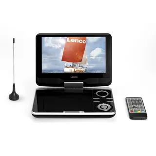 Lenco DVP-901BK 9 Zoll (22,5cm) DVD-Player mit Bildschirm,C 12V Fahrzeugadapter und Fernbedienung Schwarz