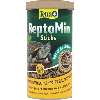 Tetra ReptoMin Sticks Schildkröten-Futter - ausgewogenes Hauptfutter für ausgewachsene Wasserschildkröten, 1 L Dose