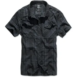 Brandit Textil Roadstar Kurzarmhemd Schwarz/Blau M