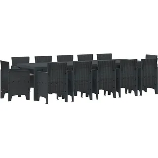 Garten Esszimmer Set mit Kissen mit Kissen 13 pcs Anthrazit - Grau