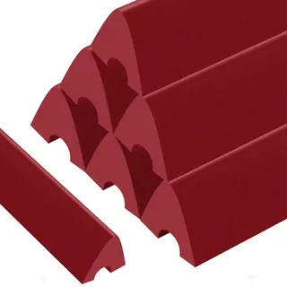 Syhood Set mit 6 Gummi-Stoßstangen für Billardtische, Stoßstangen, Ersatz-Pool-Tischschiene, Gummikissen für Billardtische, Stoßstangen, Billardtisch-Zubehör, 109 cm (Rot)