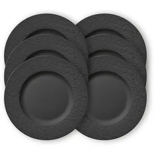 Villeroy & Boch Speiseteller 27 cm schwarz 6er Set