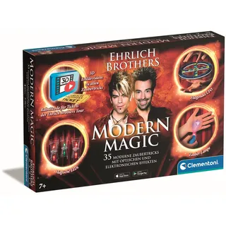 CLEMENTONI Ehrlich Brothers Modern Magic - Zauberkasten für Kinder ab 7 Jahren - Magisches Equipment für 35 Moderne Zaubertricks inkl. 3D Erklärvideos 59313
