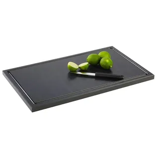 APS 93307 Bar-Schneidebrett 50 x 30 cm mit Ablaufrinne und Antirutsch-Füßchen, spülmaschinenfest, XL