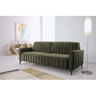 exxpo - sofa fashion »Grande, Schlafsofa, Dauerschläfer, Microvelours-Bezug, Breite 222cm« mit Bettfunktion und Bettkasten, komfortabler Federkern,