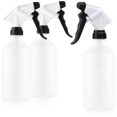 com-four® 3x Sprühflasche - chemiebeständiger Pumpsprüher mit 28/400 Gewinde für Haushalt, Garten, Werkstatt - Zerstäuberflasche mit verstellbarer Düse - 500 ml (EPDM)