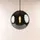30 rund Schwarz/Grau Glas