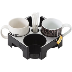 ALBA Spender Universal-Kaffeepads Aluminium Grau Metall und schwarz, Aluminium, Gris métal et Noir, 20,6 x 20,6 x 6 cm