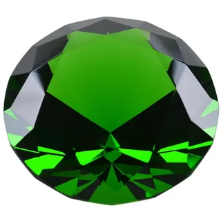 LONGWIN Briefbeschwerer, Kristall, facettiert, Diamant, 100 mm Durchmesser, für Hochzeit, Gastgeschenk, Heimdekoration (grün)