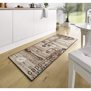HANSE HOME »Delicious Coffee«, rechteckig, Läufer, Rutschfest, Küchenteppich, Küche, Teppich, Pflegeleicht, braun