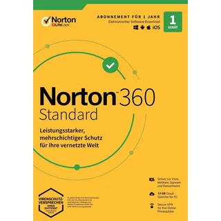 NortonLifeLock Norton 360 Standard inkl. 10GB ESD