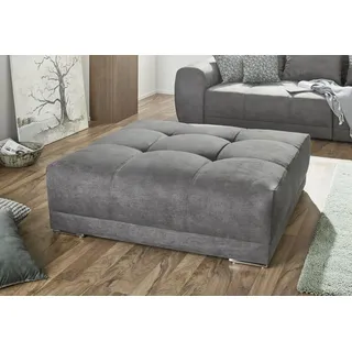 Jockenhöfer Hocker Moldau XXL Mikrofaser 120 x 39 x 120 cm Grau
