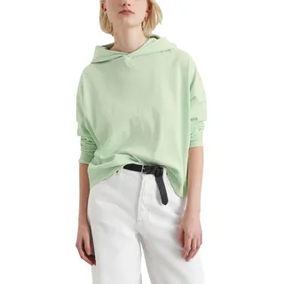 Marc O'Polo Denim Damen Hoodie mit Stretch-Anteil Relaxed Fit, Grün (Mint Mist), L