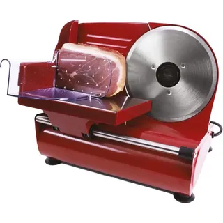 LE PRATIQUE Elektrischer Fleischaufschneider Primo 100 W, Messer Ø 190 mm, Schnittstärke 0–15 mm - Rot, Schwarz