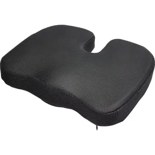 SucceBuy Sitzkissen 435x330x83 mm, Kühlgel + Memory-Schaum, ergonomisches Steißbeinkissen mit U-förmiger Aussparung, abnehmbarer Bezug, ideal für Reisen, Auto, Büro und Flugzeug