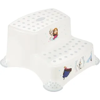 KEEEPER Frozen Zweistufiger Tritthocker, Ab ca. 3 bis ca. 14 Jahre, Anti-Rutsch-Funktion, Igor, Weiß