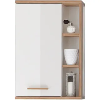 Pelipal Bad-Hängeschrank Quickset 923 Weiß Glanz-Riviera Eiche 50,5 cm