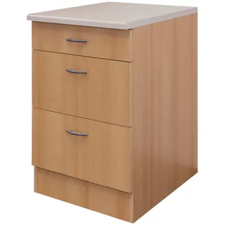 Flex-Well Unterschrank Schubkastenunterschrank 60 x 85 x 60 cm Braun