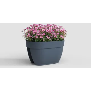 Artevasi Capri Campana Balkon Blumenkasten, 40cm, Farbe Schieferblau