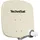 DIGIDISH 45 – Satelliten-Schüssel für 2 Teilnehmer (45 cm kleine Sat Anlage - Wandhalterung und Universal Twin-LNB) beige