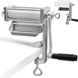 WUWENY Fleischzartmacher mit Messerwalzen und Handkurbel, Metallener Fleischklopfer mit 2 ABS-Getrieben, zum Schnellen Zartmachen von Steaks, Schnitzeln, Koteletts und Hähnchen
