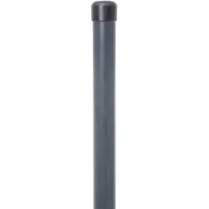 Alberts 617493 Zaunpfosten für Fix-Clip pro | für die Befestigung mit Einschlag-Bodenhülsen | zinkphosphatiert, anthrazit kunststoffbeschichtet (RAL 7016) | Länge 1225 mm | Schellen-Ø 34 mm