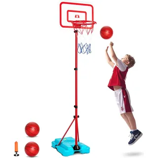 Vevor Basketballständer für Kinder, höhenverstellbar, tragbarer Basketballplatz, Gartensportspiel, Basketballspielzeug für Kleinkinder im Alter von 3–8 Jahren,