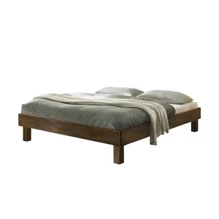 Rapallo 180 x 200 cm Fußhöhe 25 cm nussbaum geölt