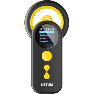 NETUM Bluetooth-Pet-Mikrochip-Reader, 3-in-1 Drahtloser Universeller Mikrochip-Tags-Reader Scanner für Tiere mit 3,7 cm TFT-Bildschirm 1200-mAh-Akku, der bis zu 20.000 Datensätze Speichern kann DJ-130