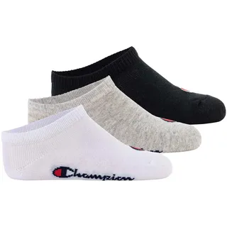 Champion Sneakersocken 3er Pack Schwarz/Grau/Weiß 31-34