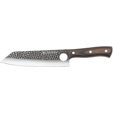 Zassenhaus Kochmesser HUNTER 19 cm, handgefertigter Klingenstahl mit Loch, Griff aus Pakkaholz, mit Lederscheide, für die Küche oder als Outdoor Kochmesser, Ausbeinmesser, Hackmesser