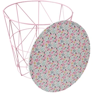HOME DECO KIDS HD6905 Kabelgebunden Liberty Kinder Deko Schlafzimmer Aufbewahrung Mädchen Jungen Holz MDF Rosa Weiß Himmelgrau 30 x 30 x 30 cm
