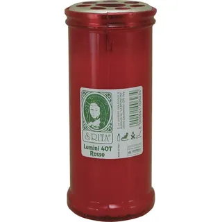 La Briantina LUM00623A Votivkerze Paraffin, Rot, 40T