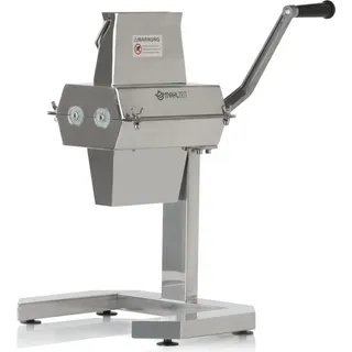 Mahlzeit Edelstahl Steaker Fleischklopfer mit Handkurbel 54 Klingen 13 x 3 cm Silber