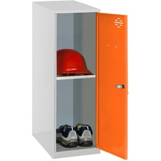 SimonRack Schließfach, Metall, Grau/Orange, 915x400x500
