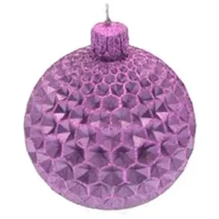 Nataluna Lila Kugel Kerze 279g, wie Foto, einzigartig
