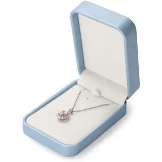 Papten Ketten Aufbewahrung Schmuckaufbewahrung Anhänger Halsketten Organizer Schmuckkästchen Schmuck Geschenkbox für Geburtstag (Blau)