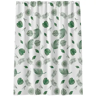 ZONADAH 300 x 200 cm Duschvorhang mit grünen Blättern, WC-Duschvorhänge mit Haken für Badezimmer, Heimdekoration, moderner wasserdichter Vorhang, Badzubehör