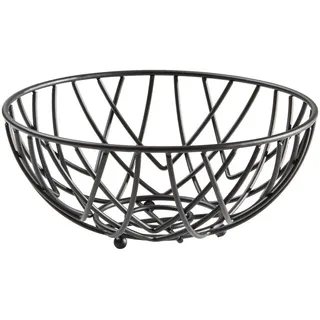 Justinus Obstkorb , Schwarz , Metall , rund , 13 cm , lebensmittelecht , Geschirr, Schalen & Schüsseln, Obstschalen