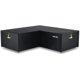 Awnic Abdeckung für Lounge Sofa L-Form 215 x 215 x 85 x 71 cm Schwarz